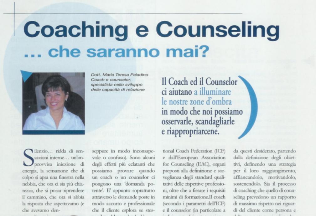 Coaching e Counseling: che saranno mai?
