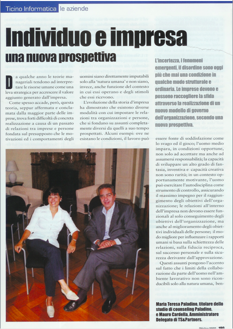 Individuo e Impresa : una nuova prospettiva